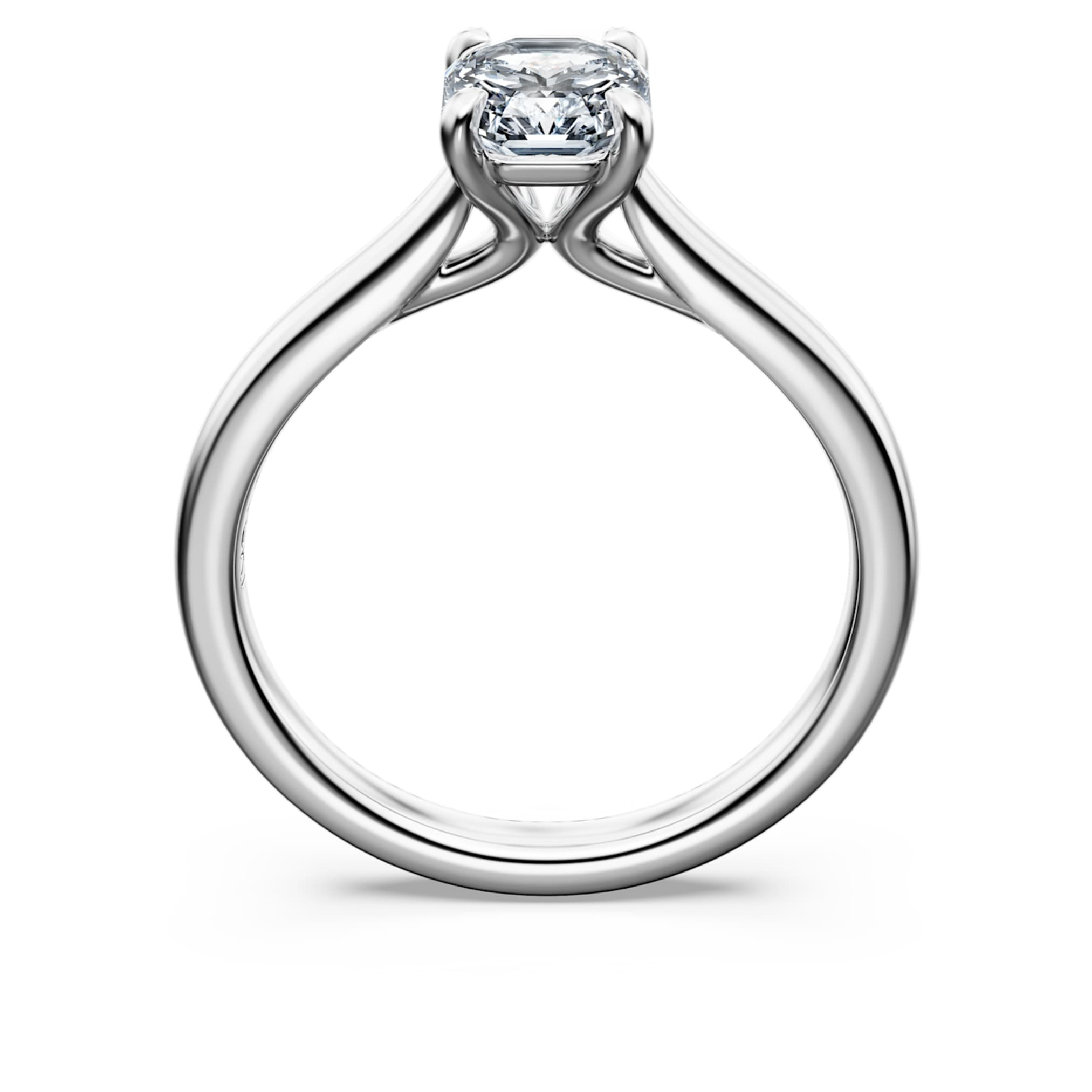 Swarovski Eternity solitaire ring Lab-grown diamonds 1.0 ct tw, Octagon shape, 14K white gold