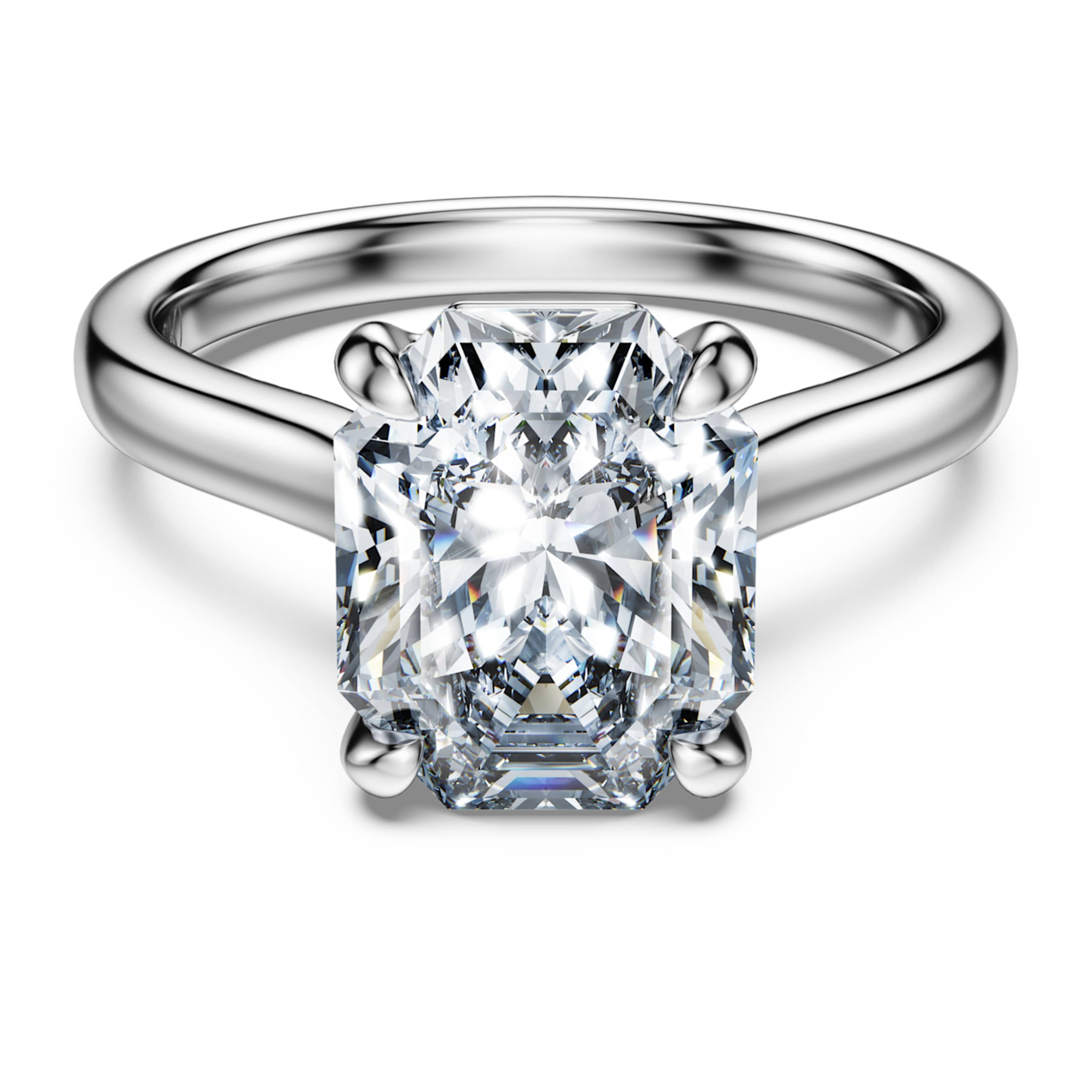 Swarovski Eternity solitaire ring Lab-grown diamonds 3.0 ct tw, Octagon shape, 14K white gold