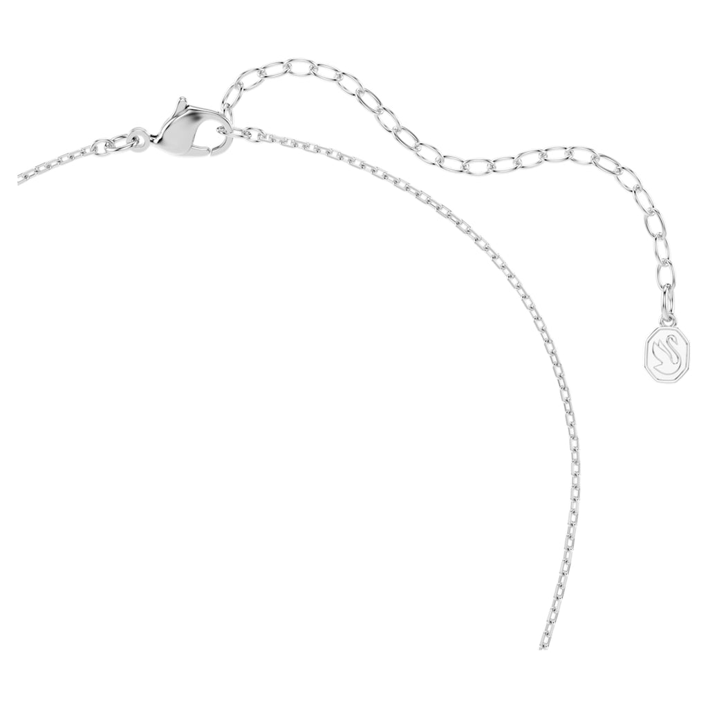 Swarovski Idyllia pendant Mixed cuts, Heart with arrow, White, Mixed metal finish