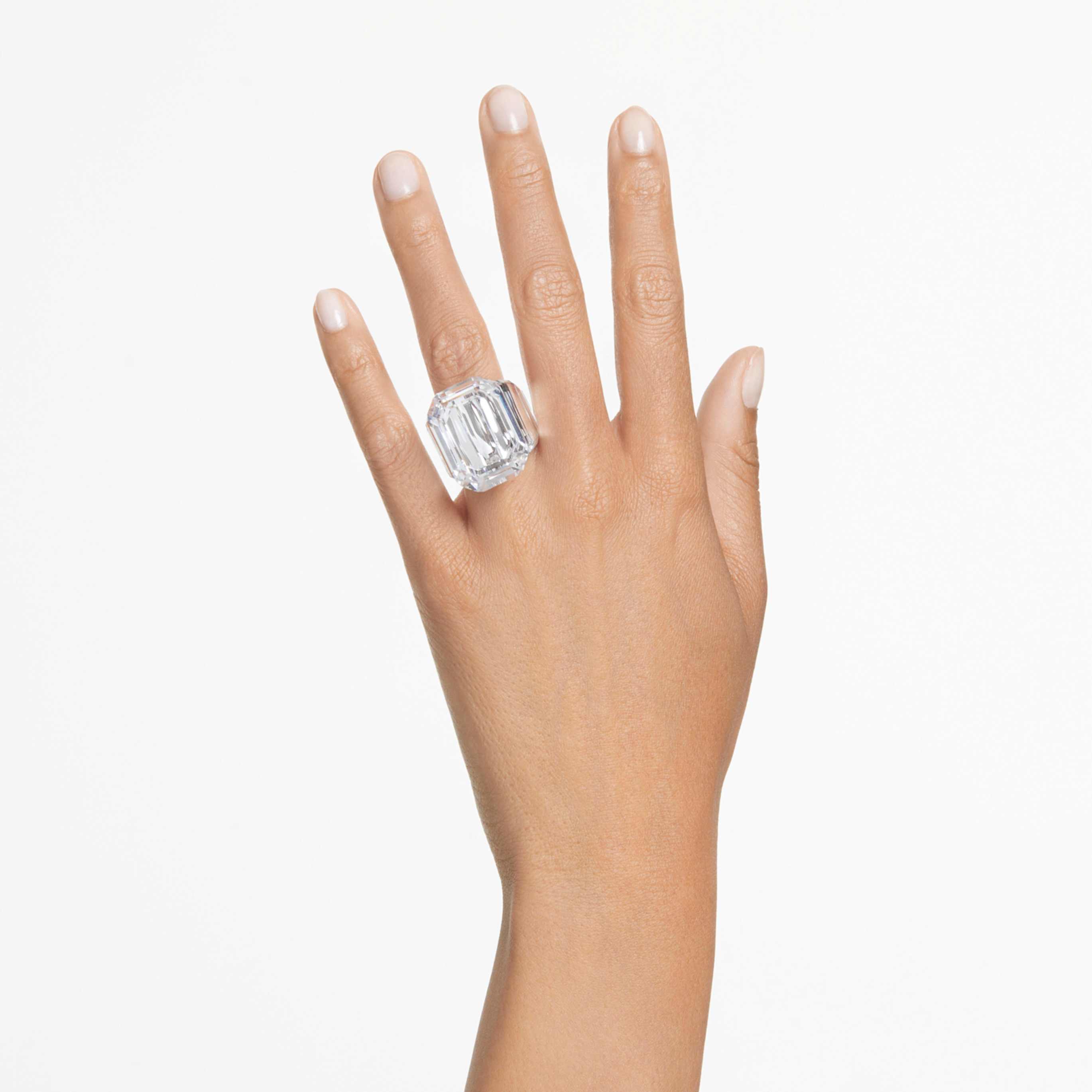 Swarovski Lucent cocktail ring Octagon cut, White