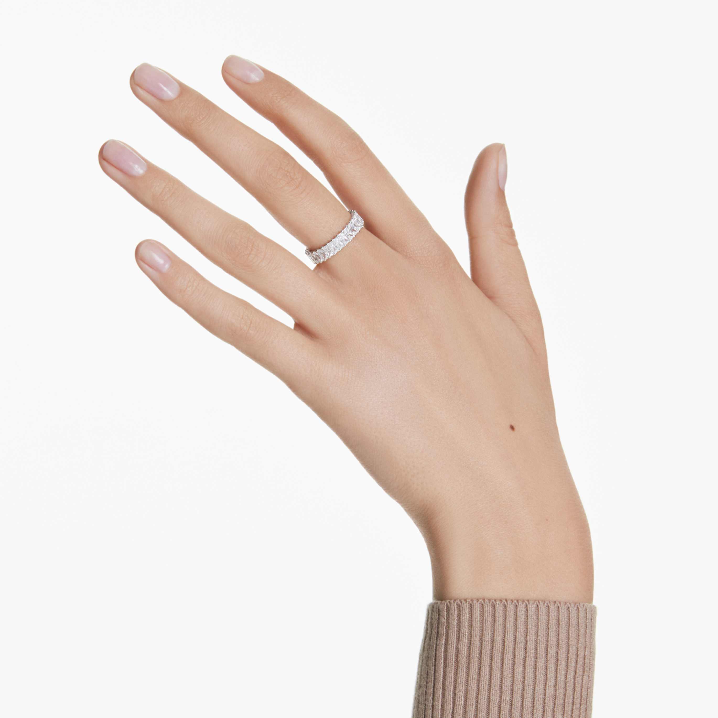 Swarovski Matrix ring Baguette cut, Multicolored, 18K gold finish