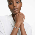 Swarovski Mesmera bangle Heart, White, Rhodium plated