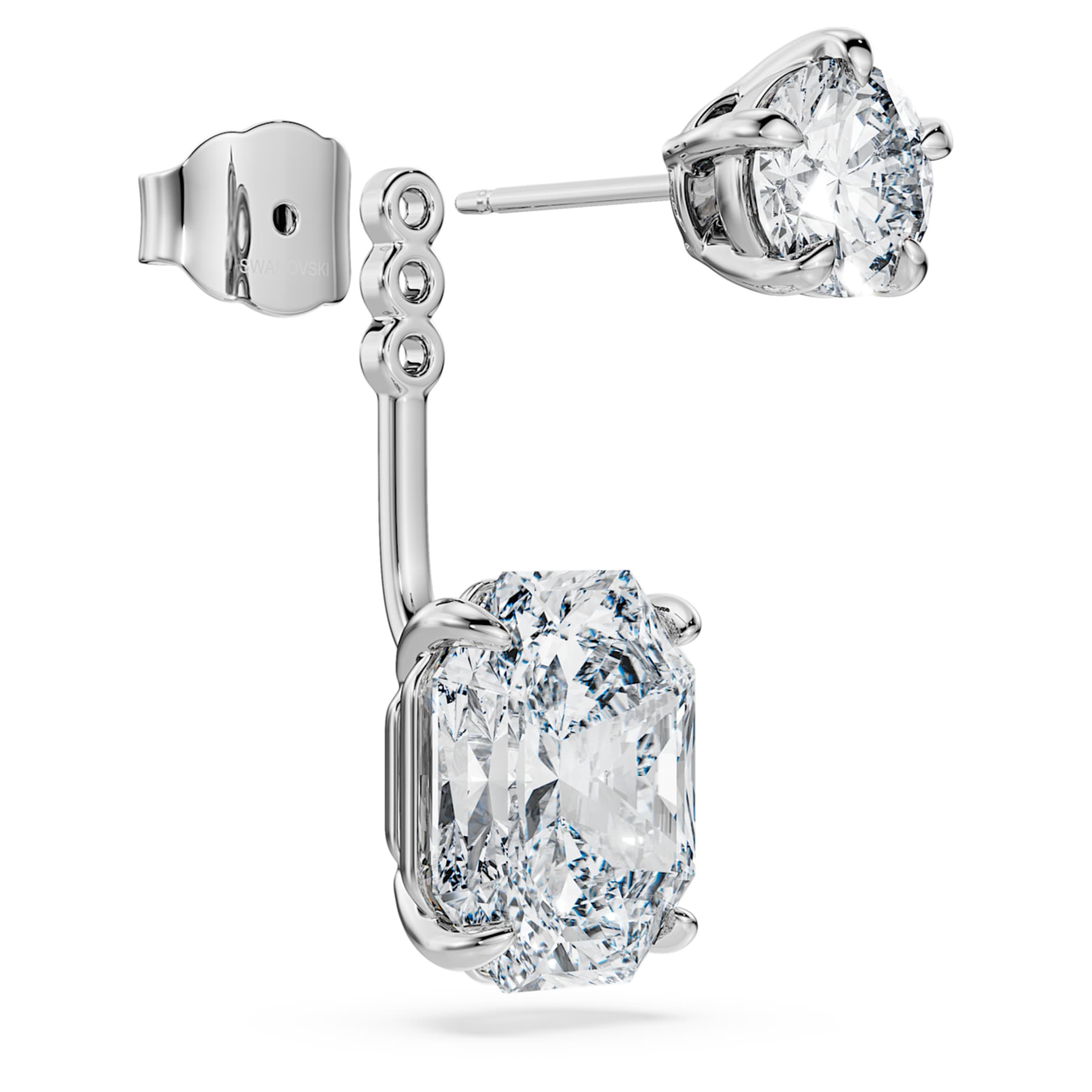 Swarovski Octagon earring jackets Lab-grown diamonds 9.65 ct tw, Mixed shapes, 18K white gold