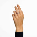Swarovski Stilla cocktail ring Round cut, Pavé, White, Silver-tone finish