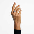 Swarovski Stilla cocktail ring Square cut, Pavé, White, 18K gold finish