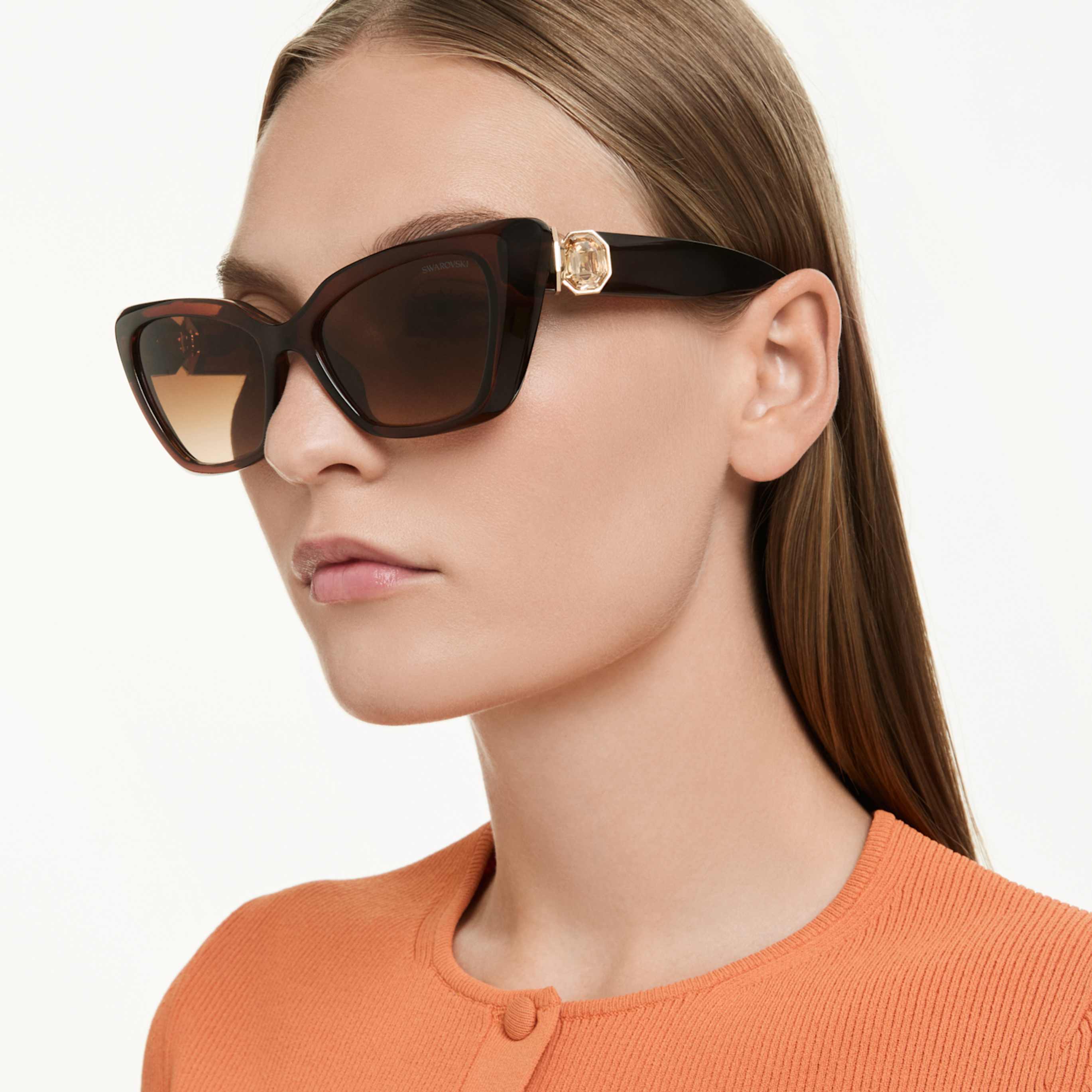 Swarovski Sunglasses Cat-eye shape, SK6047, Black