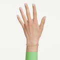 Swarovski Una Angelic bracelet Round cut, Pavé, Medium, White, 18K gold finish