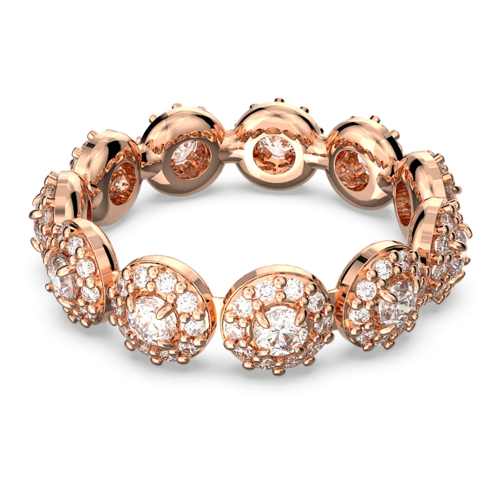 Swarovski Una Angelic ring Round cut, White, 18K rose gold finish