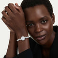 Swarovski Una Angelic watch Crystal bracelet, Gold tone, Gold-tone finish