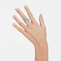 Swarovski The Vienna Collection ring Swan, White, Ruthenium plated