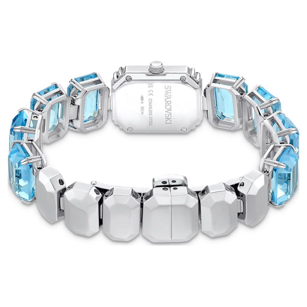 Swarovski Watch Octagon cut bracelet, Blue, Stainless steel