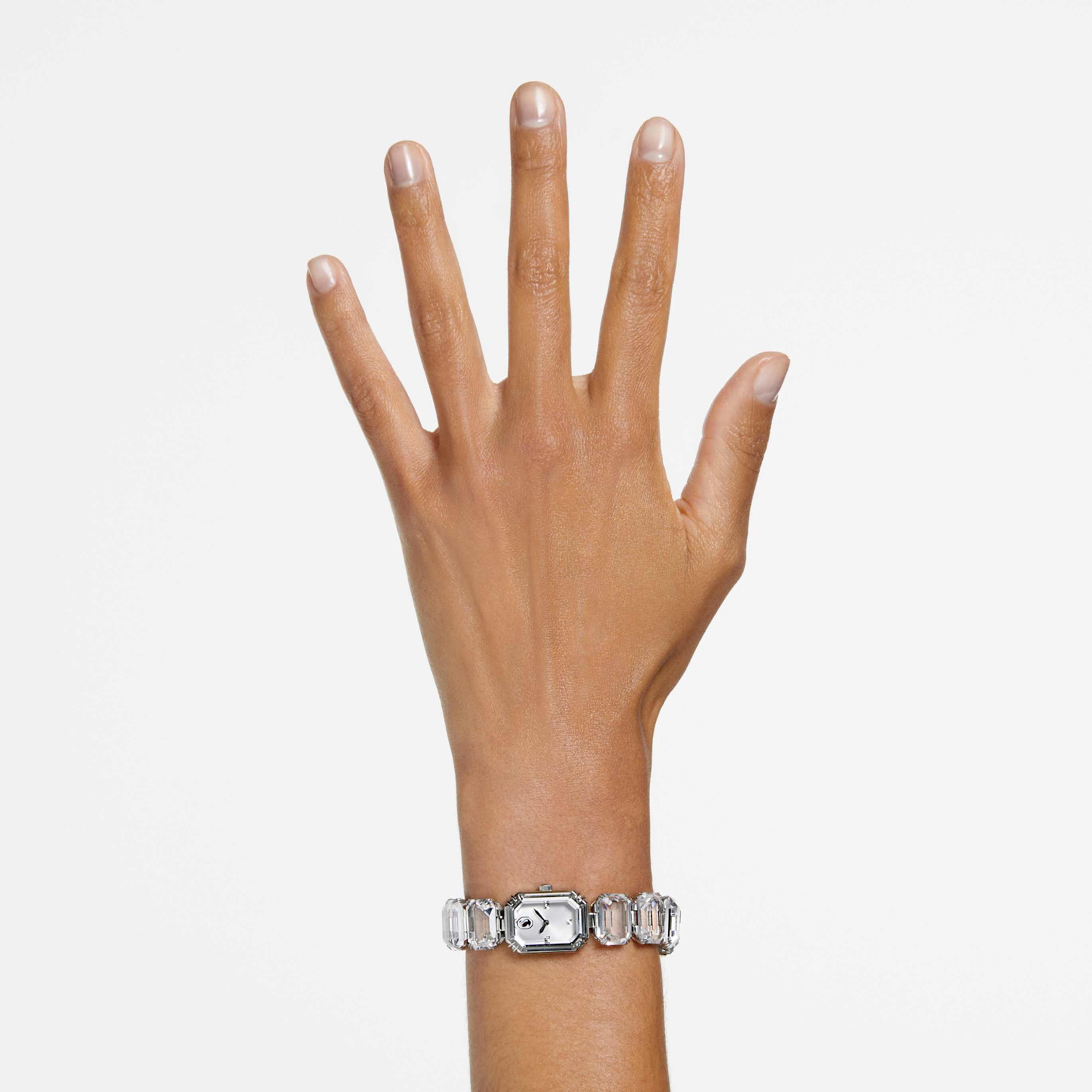 Swarovski Watch Octagon cut bracelet, Pink, Rose gold-tone finish
